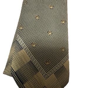 Gianni Versace navy gold with Medusa vintage tie